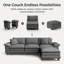 Canapé modulaire de 124 po, canapé surdimensionné en L avec repose-pieds et canapé profond à 4 places avec coussin décoratif-1104372294-1104375678