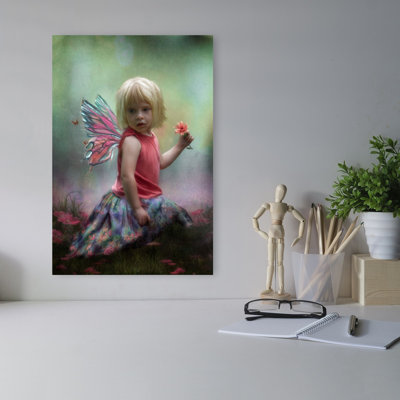 Magical Garden Fairy Dreamy Ethereal Whimsical Butterfly Flower Forest Wall Art Print by Charlaine Gerber - Print