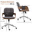 Chaise de bureau pivotante en similicuir Ryonie-1992457212