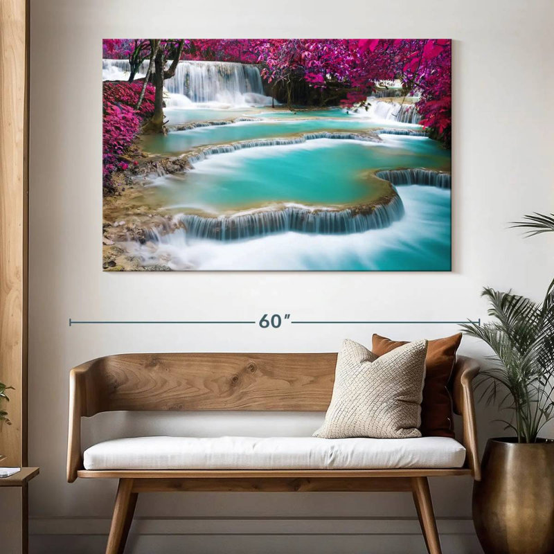 Cascade Alvord Kuang Si, H 34 po x l 51 po