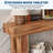 63 Inch Long Console Table for Entryway, Narrow Sofa Table Behind Couch, Farmhouse Industrial Wooden-826647581
