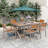 Outdoor Dining Freedom With A Flexible Set Including Six Chairs And A Table-894042482
