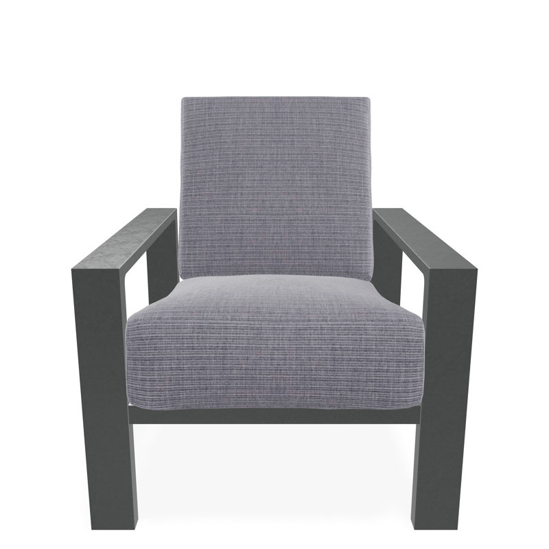 Larssen Deep Seating Cushion Arm Chair, Graphite, Proven Ash