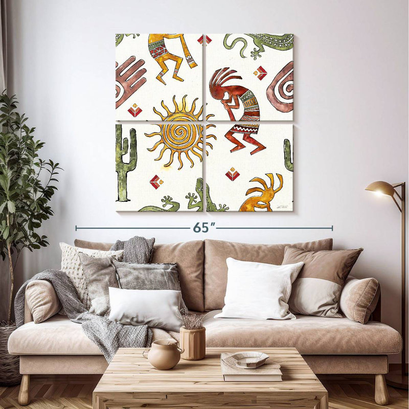 Motif de style sud-ouest Lelar I, H 45 po x l 45 po