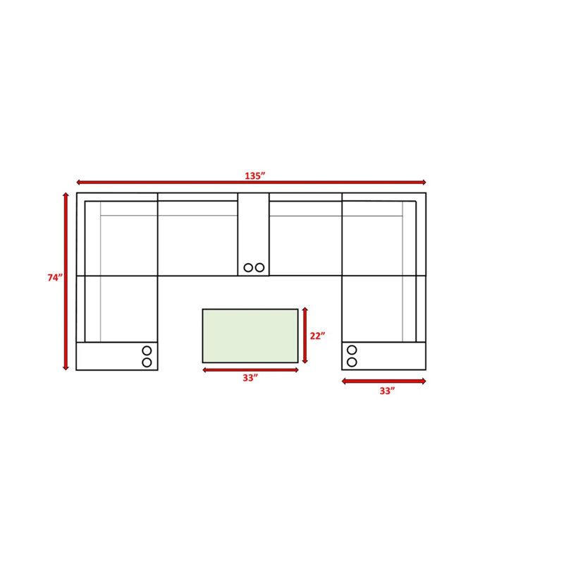 Ensemble de conversation modulaire en osier avec coussins 10 pièces - 4 à 5, Brun
