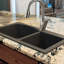 Évier de cuisine en granite à double décalage l 33 po x l 22 po Aversa-16187810