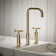 Purist Widespread Bathroom Sink Faucet with High Cross Handles and High Gooseneck Spout