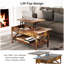 Table basse à plateau relevable avec rangement-1352231403