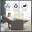 Fauteuil inclinable moderne pour le salon - Canapé inclinable avec soutien lombaire, dossier à oreilles ergonomique, repose-pieds relevable et revêtement en similicuir durable