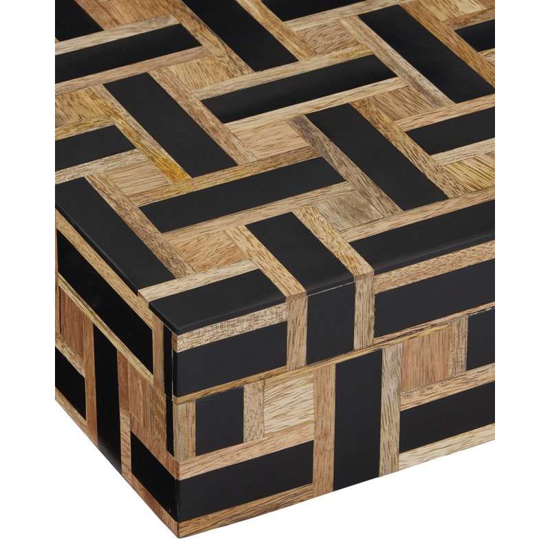 Aarna Cream Box Set Of 2,  Black