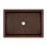 20" Rectangle Skirted Vessel Hammered Copper Sink