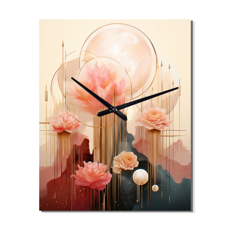 Horloge murale rétro Vintage Boho, H 32 po x l 24 po x P 1 po