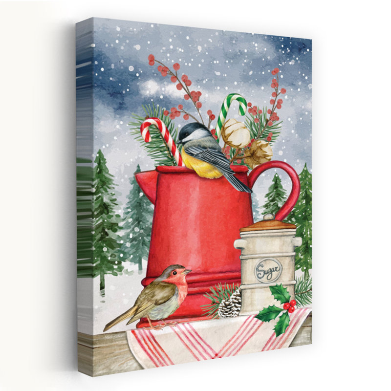 Oiseaux d'hiver, H 60 po x l 40 po