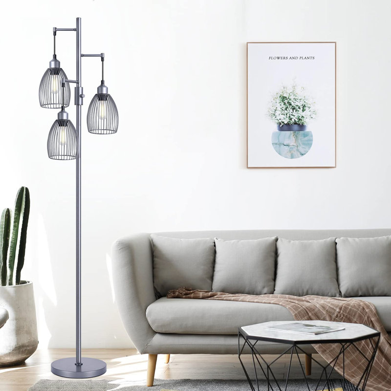 Bannerdown 68.02'' Tree Floor Lamp, Silver