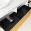Meuble-lavabo mural simple avec plateau en marbre Eryk