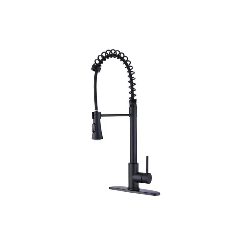 Robinet de cuisine monocommande à ressort à grande arche