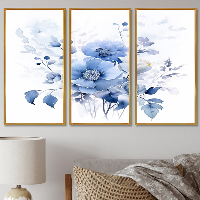 Fairley - ensemble d'art mural pivoine, Doré, H 32 po x l 48 po
