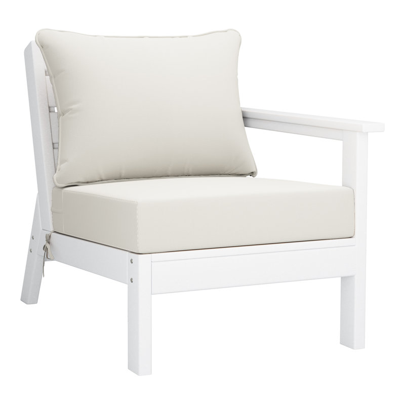 Ensemble de sièges profonds avec coussins, White, White