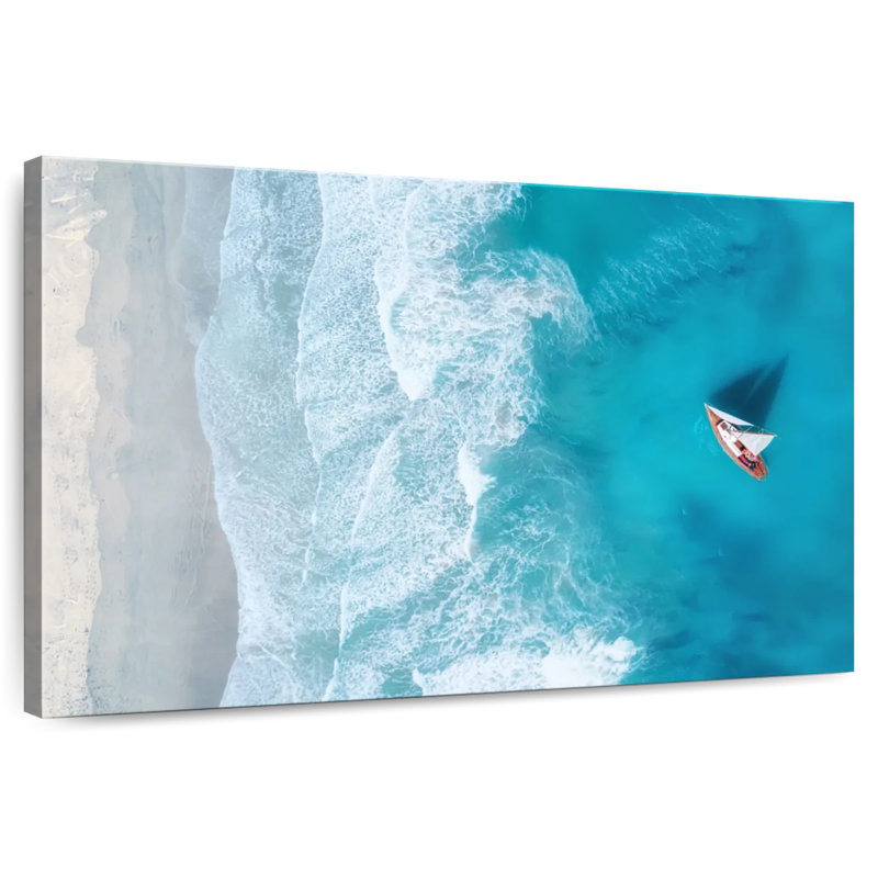 Yacht de mer turquoise Gillard, H 8 po x l 12 po