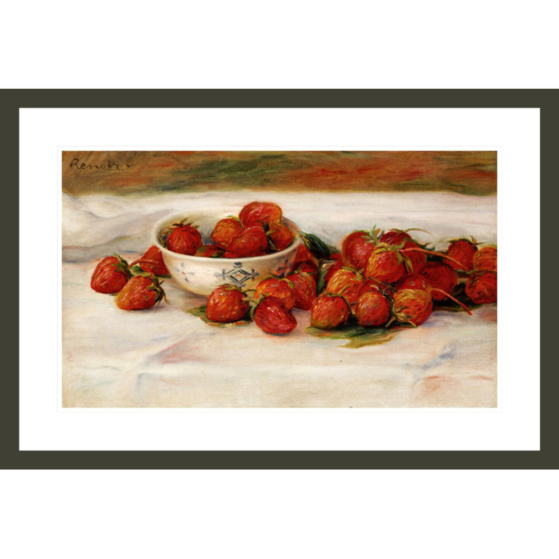 «Strawberries» par Pierre-Auguste Renoir, impression giclée encadrée, H 20,09 po x l 29,5 po