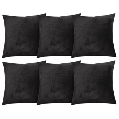 Aspire Homeware Square Plain Velvet Scatter Cushion Cover