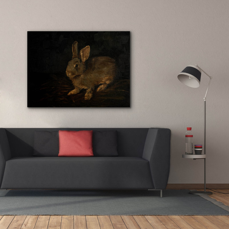  «Resting Bunny Rabbit 6» par Marian Parsons, art mural sur toile, 54 po x 40 po