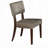 Ensemble de 2 chaises d'appoint en tissu gris Drake et finition espresso