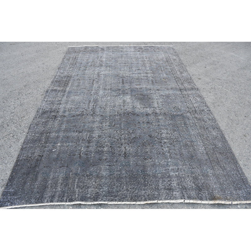 Tapis turc rétro à motif subtil idéal pour tout espace de vie bleu / rose