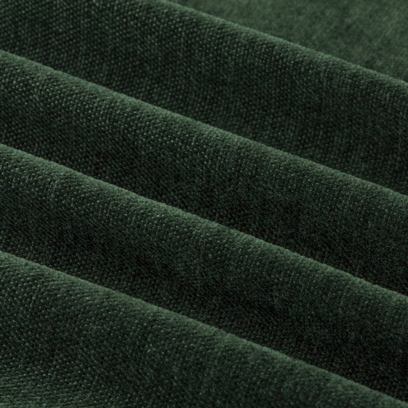 Soft Chenille Blackout Pencil Pleat Curtains, 229cm Width x 229cm Drop, Dark Green