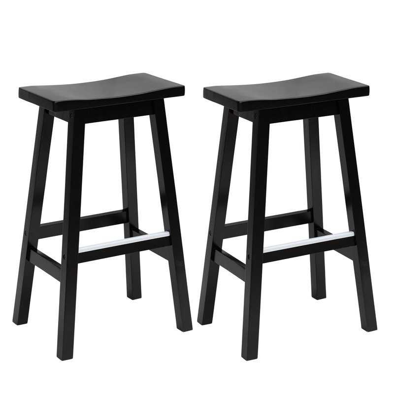 Tabouret de bar et de comptoir Jovanii, Noir, Tabouret de bar (siège d’une hauteur de 30 po)