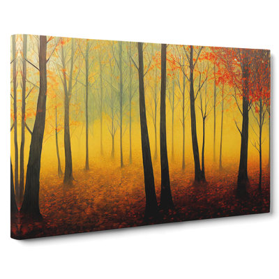 Enviable Autumn Forest - Wrapped Canvas