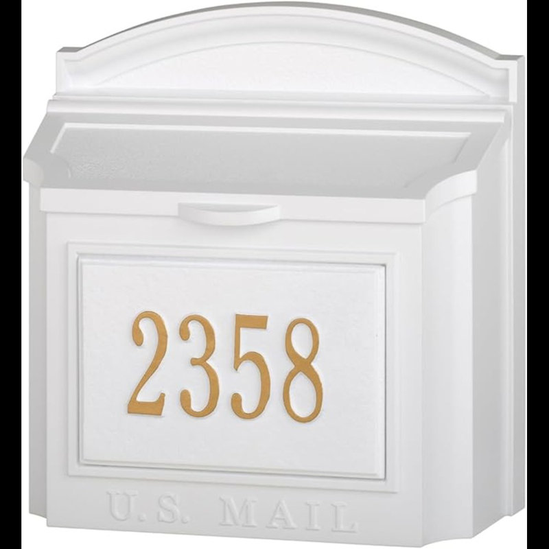 Locking Wall Mounted Mailbox, Yes, White