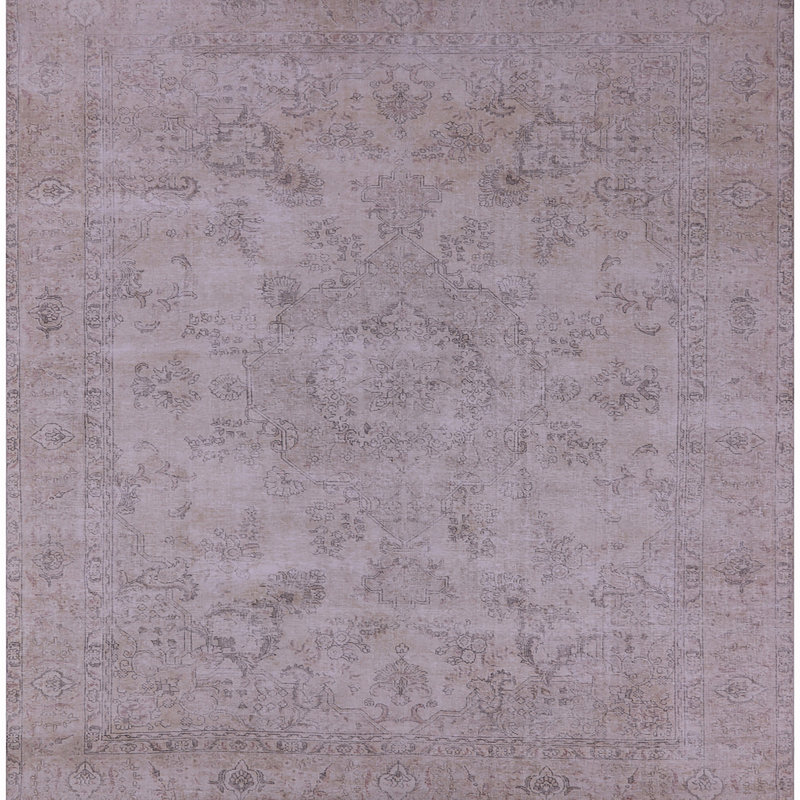 Tapis oriental gris Montagu, Carré 7 pi