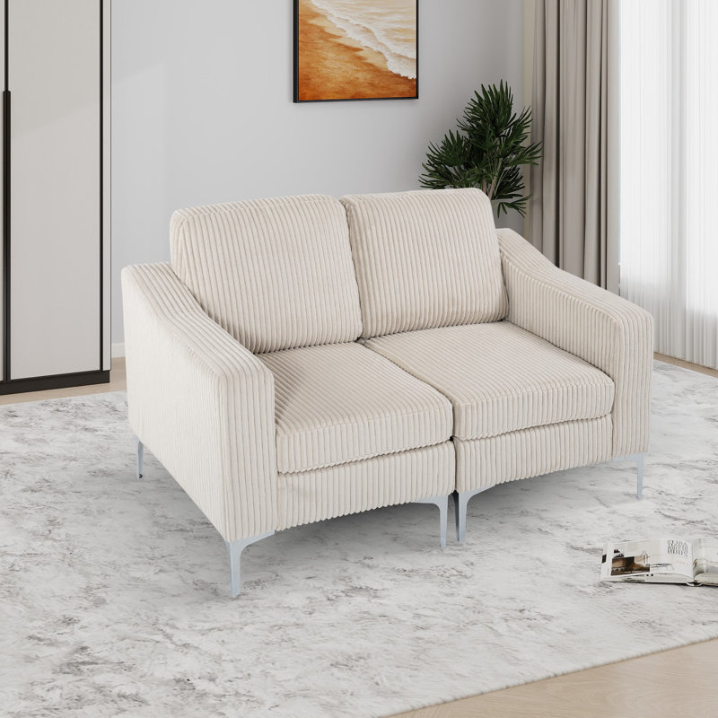 Causeuse modulaire l 57,85 po, Beige