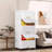 15.75" Side Wide 4-layers Flip Open Storage Box With Wheels, Movable Storage Cabinet, Kitchen Shelf, Movable Storage Island, Home Organization, Wardrobe Storage Box