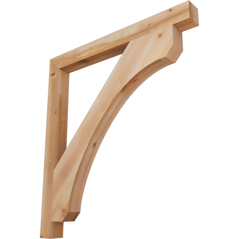 Support en bois rustique Legacy Block, Cèdre rouge, Lisse, H 48 po x l 3,5 po x P 44 po