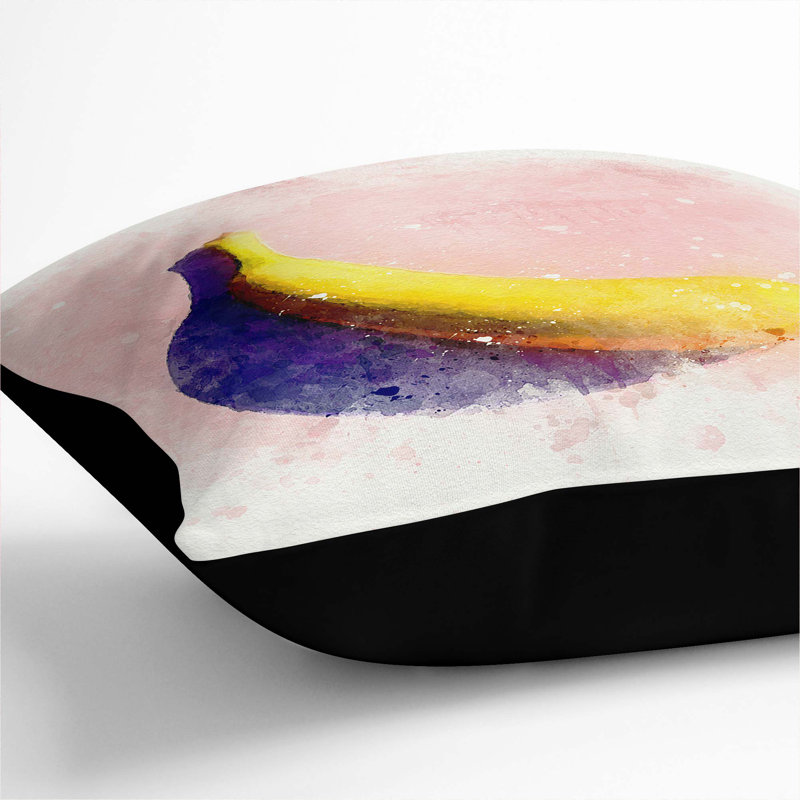 Square Cushion, Black, 55cm H x 55cm W x 20cm D