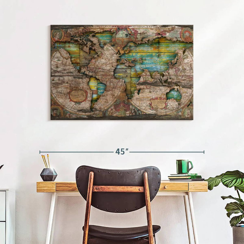 Ancienne carte Aliaz Shabby Elegance, H 26 po x l 39 po