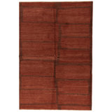 Primitive One-of-a-Kind 6' X 9' Hand Knotted Area Rug