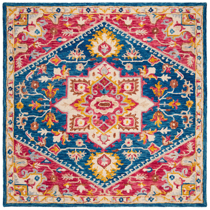 Posner Hand Tufted Wool Oriental Rug, Square 7'