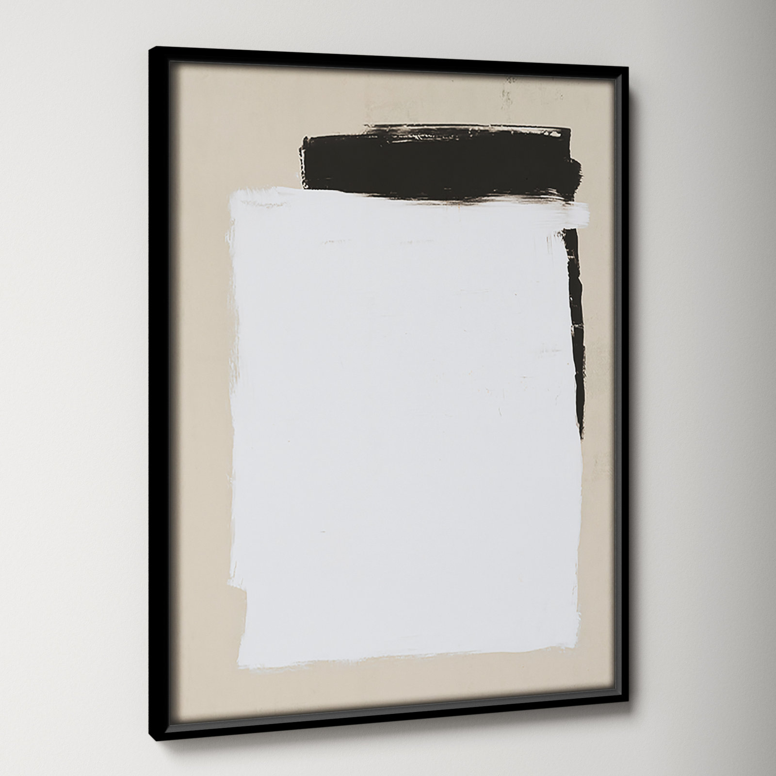 Two Mirrors, Framed Canvas, 61.5" H x 41.5" W, Black