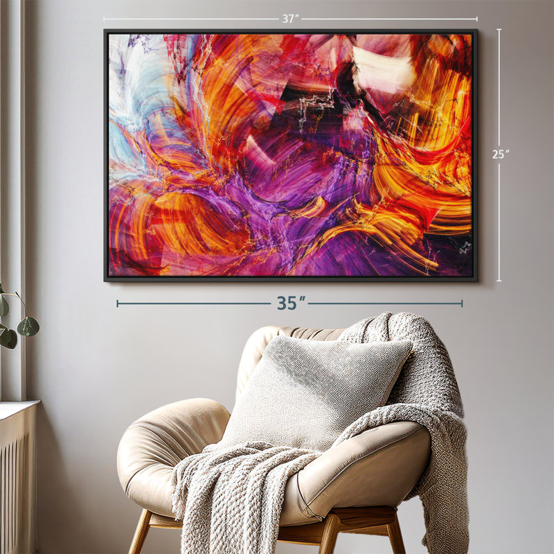 Abstrait «Abstract Caramel Splash Wall Art», H 25 po x l 37 po