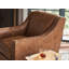 Fauteuil club pivotant en cuir Barrier-94326881