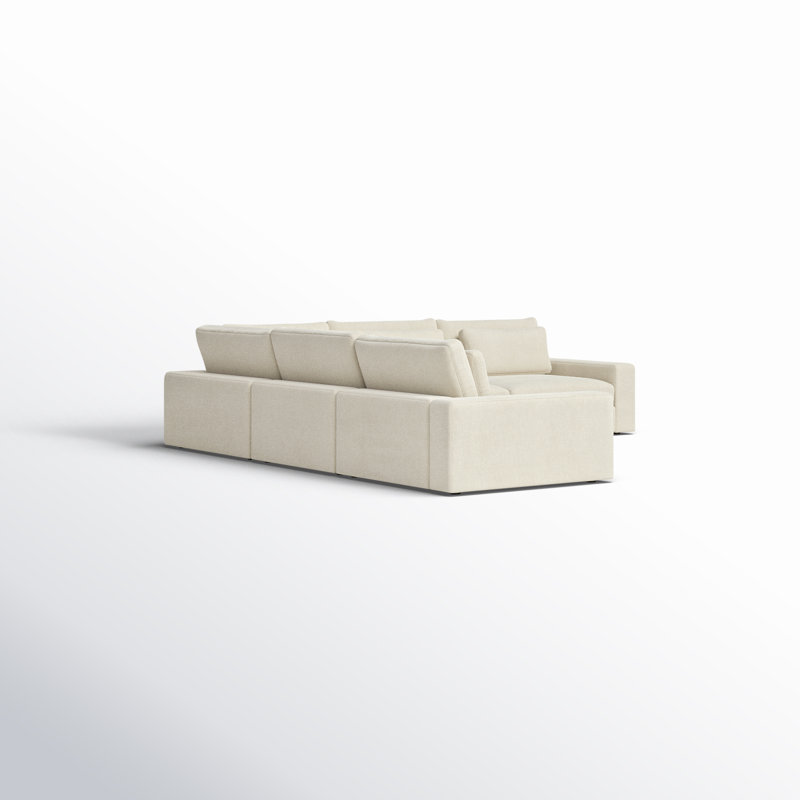 Bloor 5-Piece Sectional, 33" H x 170" W x 131" D, Left Arm Facing,  Clairmont Ivory