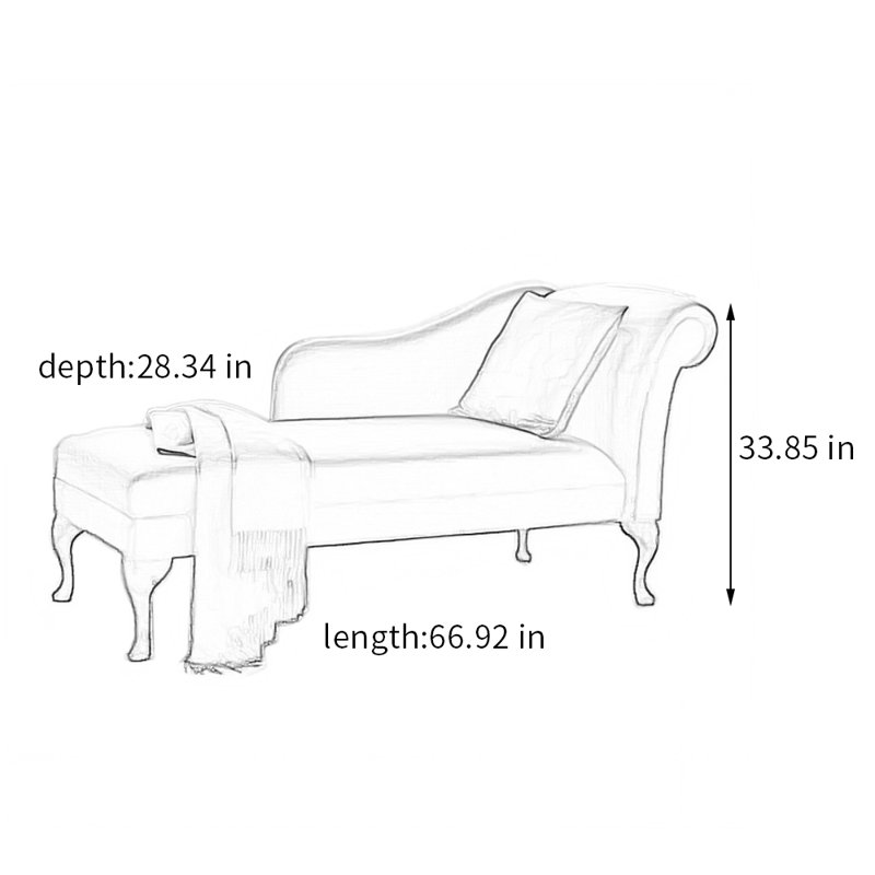 Takota, Chaise longue à accoudoir droit