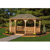 Pavillon de jardin en bois massif l 17,5 pi x P 12 pi