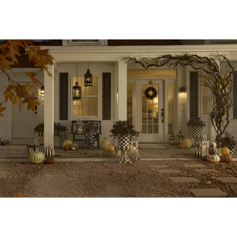 Courtly Check Stacked Illuminated Pumpkins