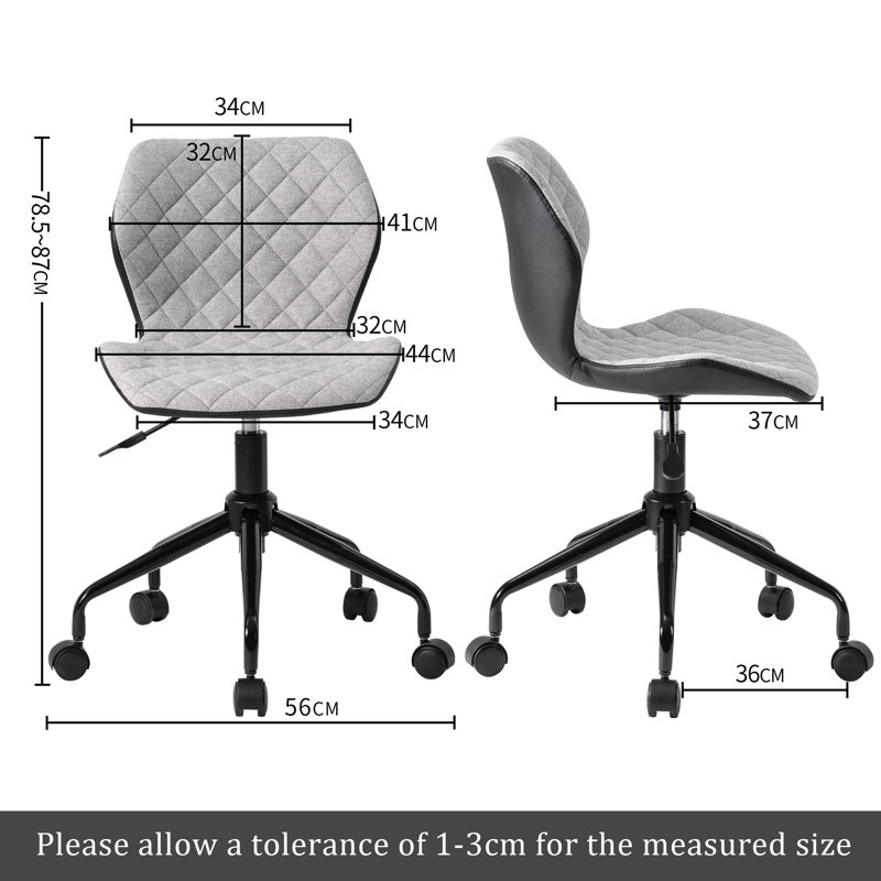 Ebern Designs Linen Office Chair