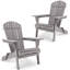 Chaise Adirondack pliante en bois massif pour la détente et la portabilité à l'extérieur, parfaite pour les patios et les jardins
