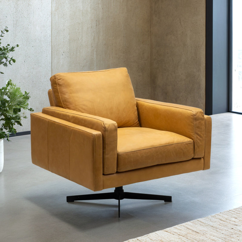 Spencer Swivel Ottoman in Kudos Seagrass, Ten Gallon Hat Mix